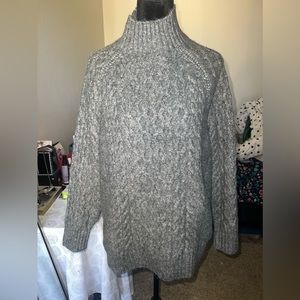 Grey knitted sweater